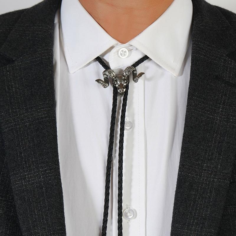 Bolo Tie for Men Teens Cowboy Western Cowgirl Alloy Sweater Shirt Decors Necktie