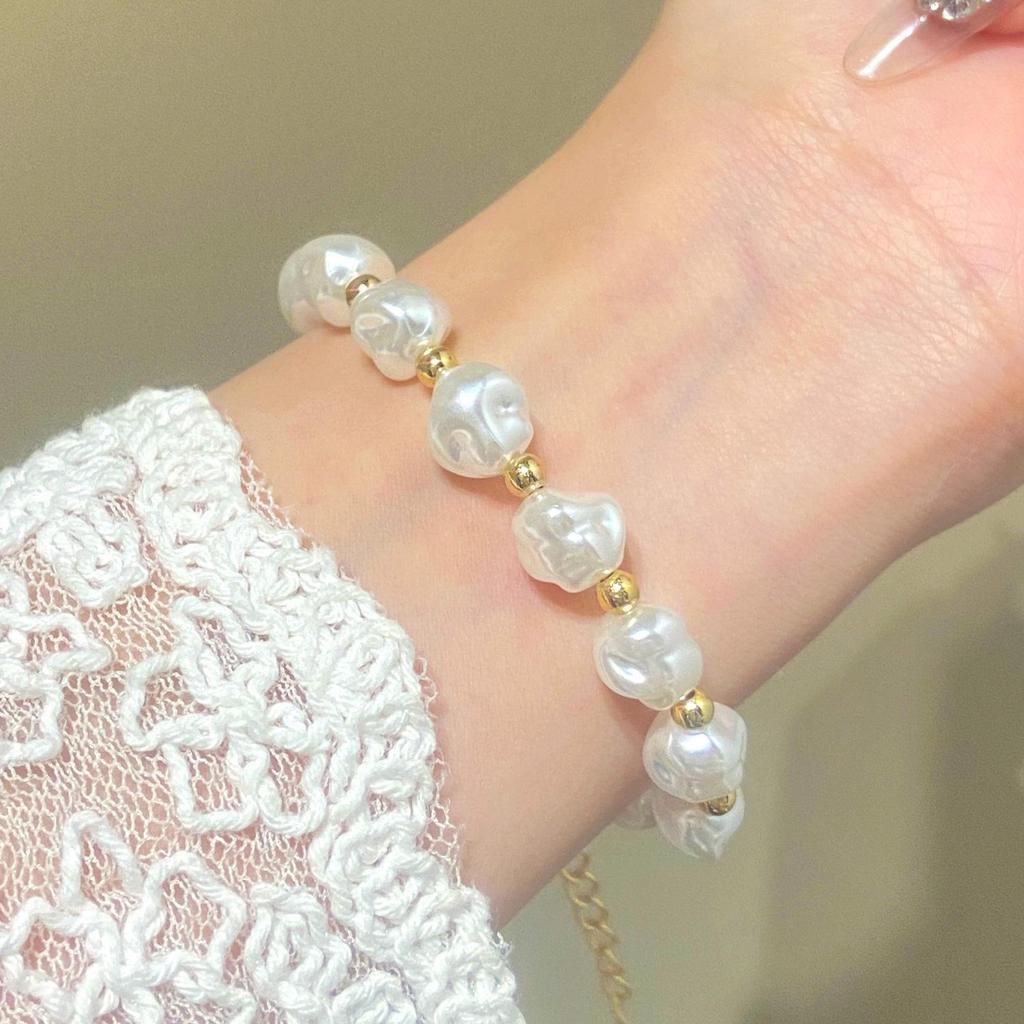 Baroque Pearl Jewelry Set: Necklace, Earrings, Ring, Bracelet, Choker for Women