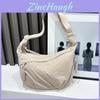 Crossbody Nylon Tote Bag With Stitching Design For Casual Outfits