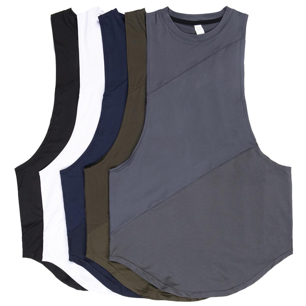 Summer Men's Loose Athletic Tank Top Quick Dry Fitness Vest for Gym Workout Running Basketball  Shirt
