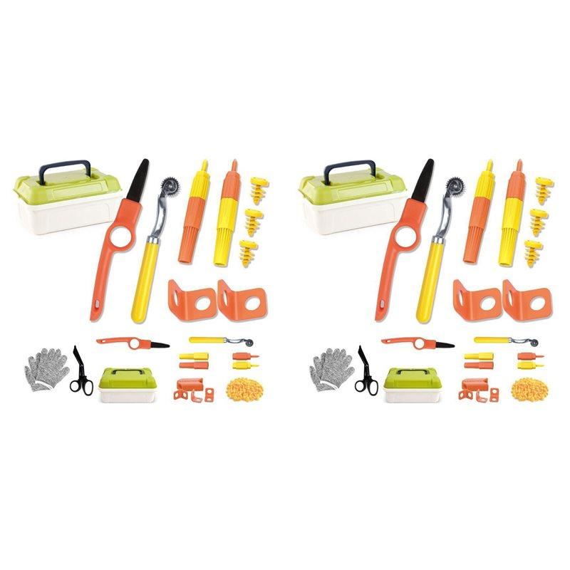 HHO-Cardboard Tools For Kids With Cutter &Tool Box, 300 PCS Cardboard Construction Kit For Family & Team Activities