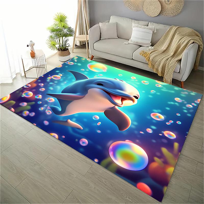 Ocean and Beach 3D Printing Large Area Carpets for Home Living Room  Kids Bedroom Sofa Doormat Kitchen Floor Rugs Anti-slipDecor