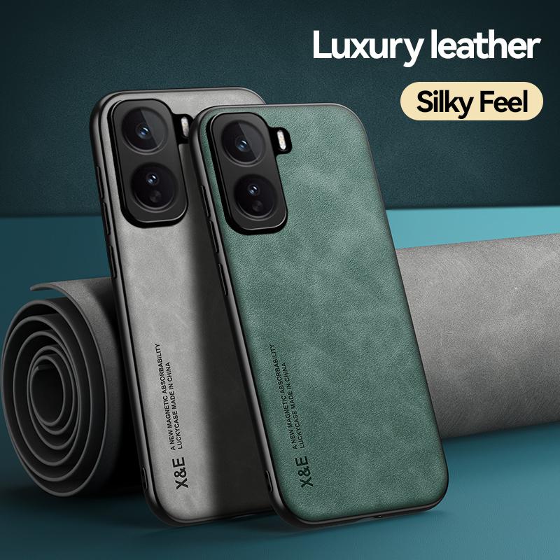 EUCAGR Luxe PU Leer Magnetische Schokbestendige Achterkant Case Voor VIVO iQOO Neo 11 Met Metalen Plaat Telefoonhoesje Voor VIVO iQOO Neo11