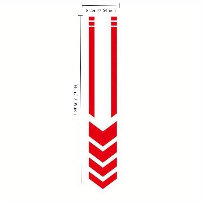 High-Visibility Reflective Arrow Motorcycle Fender Stickers Multi-Color Chevron Safety Decals for Electric Bikes, Durable Weather-Resistant