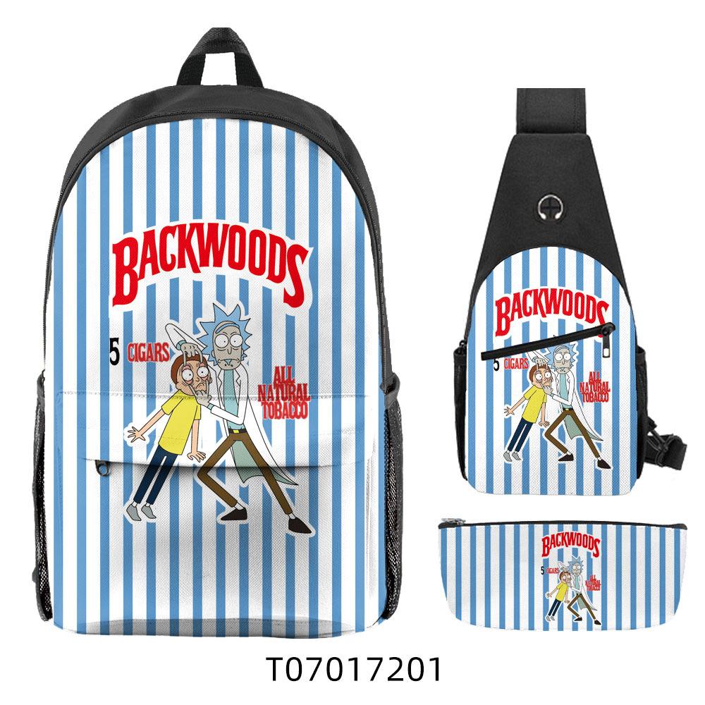 Popular Backwoods Cigar 3D Backpack Campus Student Backpack Travel Bag