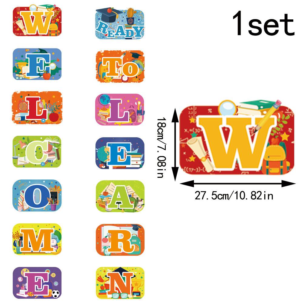 

School Back To Season Theme Colorful Letter Banner Door Hanging Props Decoration