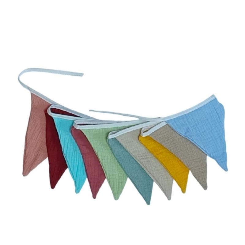 Cotton Pennant Flag Lovely Cotton Decorative Flags Room Beautification Newborn Baby Photography Props Nursery Room Decor