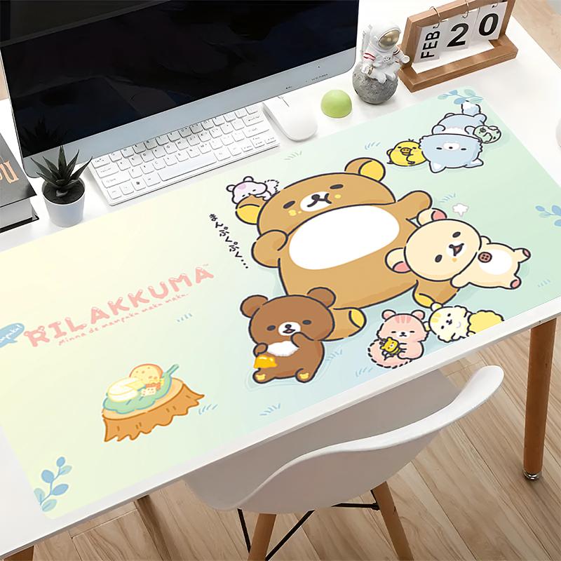 Mouse Pad XXL Esports Keyboard Mat Computer Gaming Acessories Kawaii Office Desk Mat K-korilakkuma R-rilakkuma Cartoon Mousepad