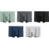 Hodo Men's Underwear, 7A Antibacterial, 40S Combed Cotton, Spandex Elastic Printed Boxer Briefs, 5-Pack