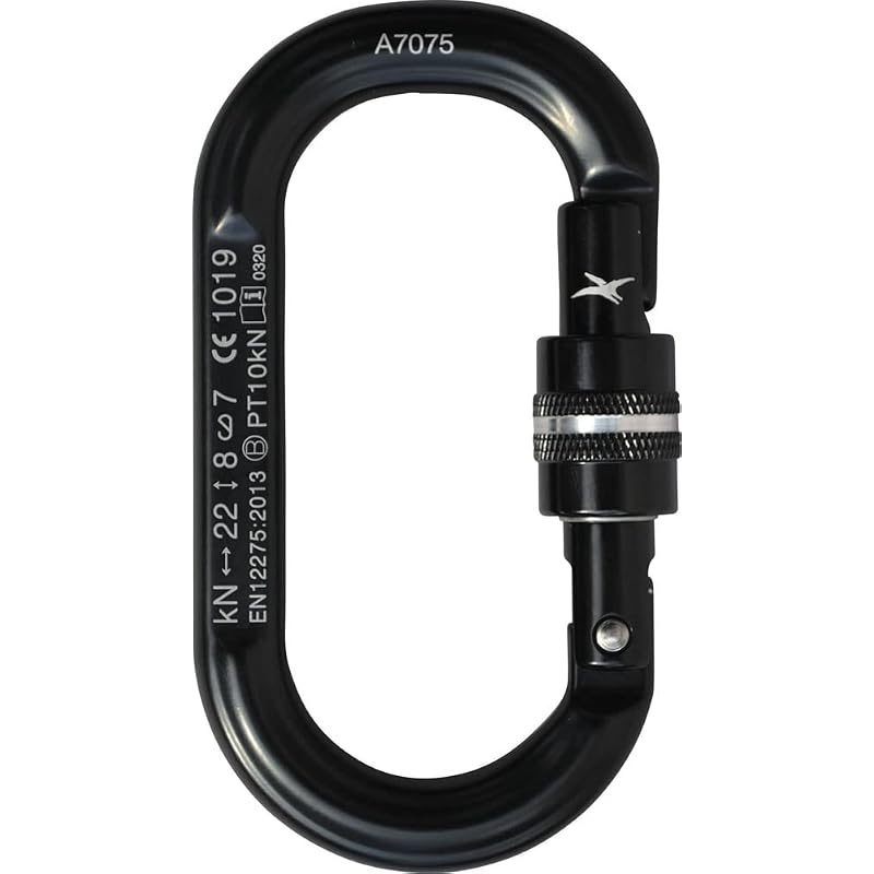 Roc'Teryx Climbing Carabiner Plee EVO Screw Black (BK) RTAV12110N