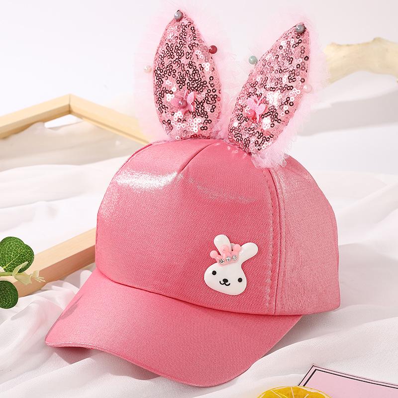 

Kids Hat Girl Summer Cap Sequins Breathable Mesh Sunshade Baseball Sun Hat Sunscreen Princess children 2-8 years old
