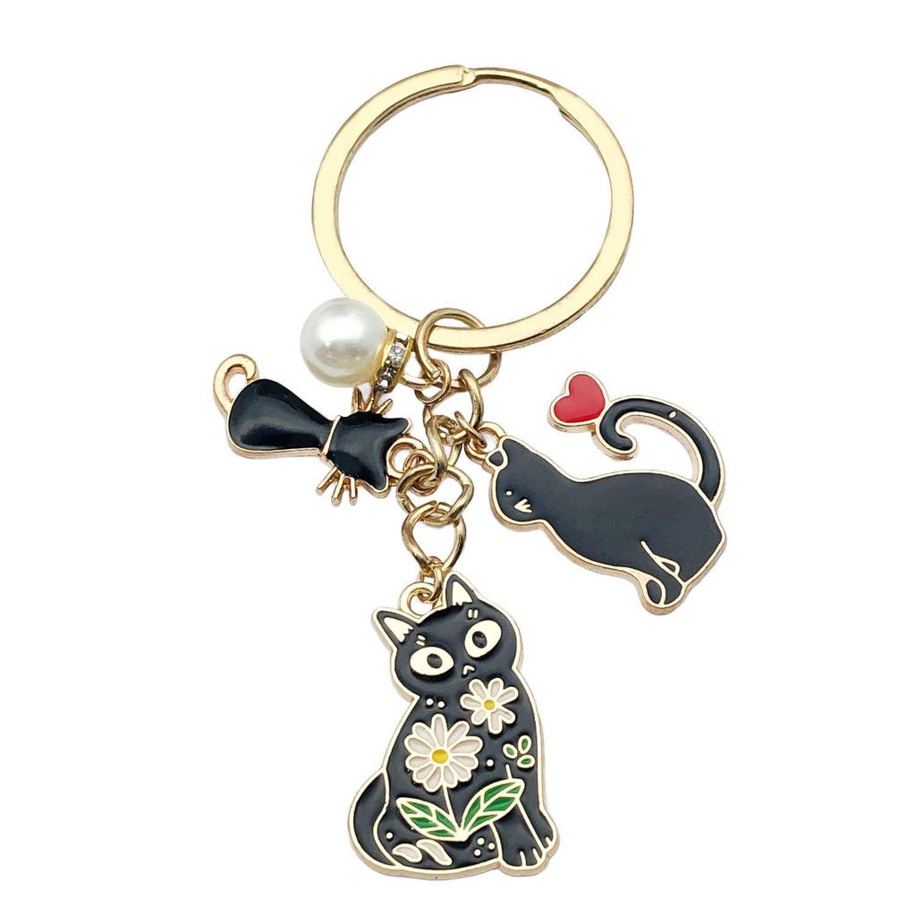 Cute Kitten Cartoon Keychain Pendant - Anime Backpack Decoration & Gift