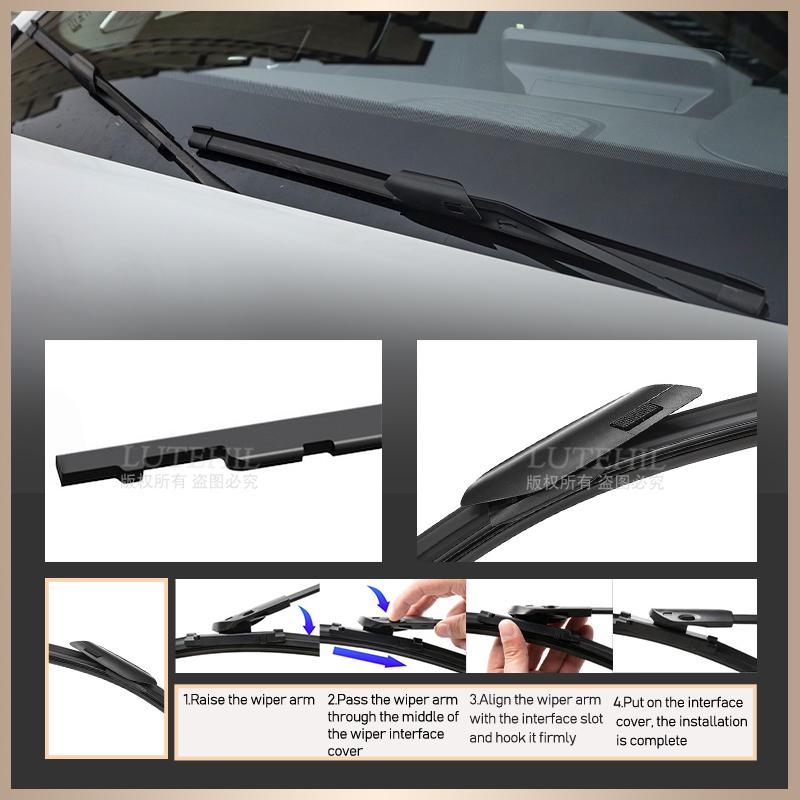 For BMW 1 Series F40 2019-2024 2020 2021 Wiper Front & Rear Wiper Blades Windshield Windscreen Window Brushes 26"+17"+14"