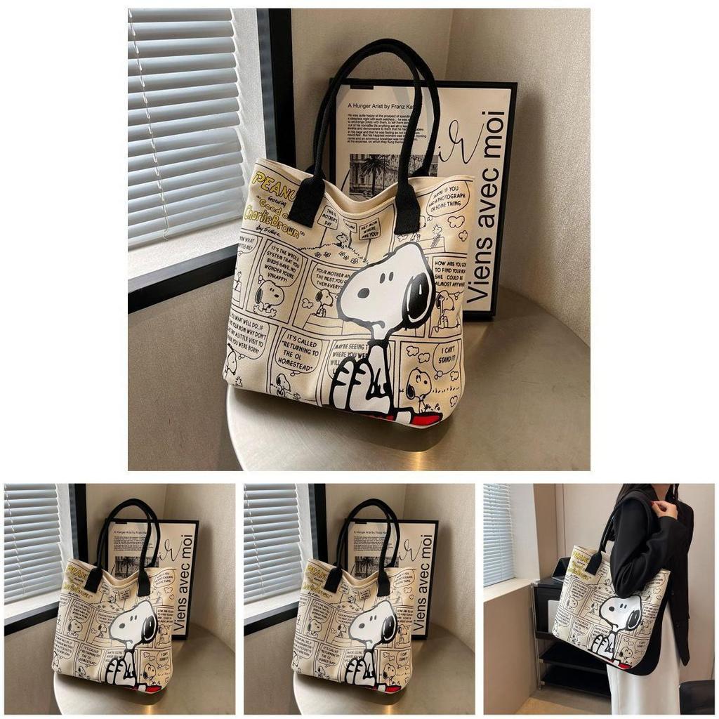 Bolsa de Lona Snoopy con Gran Capacidad para Viajes Casuales y Desplazamientos