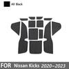 for Nissan Kicks XV D15 2020~2025 2025 Non-slip Rubber Mat Door Groove Cup Gate Slot Coaster Car Interior Stickers Accessories