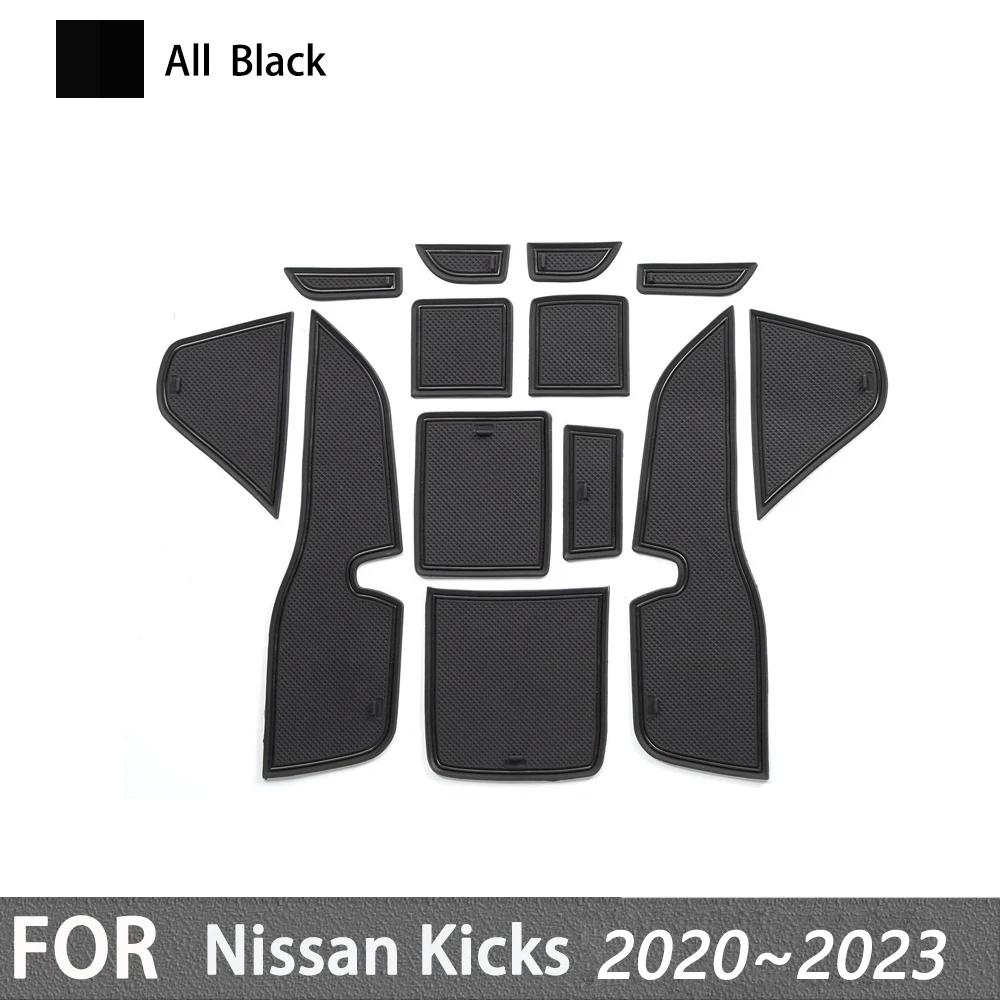 for Nissan Kicks XV D15 2020~2025 2025 Non-slip Rubber Mat Door Groove Cup Gate Slot Coaster Car Interior Stickers Accessories