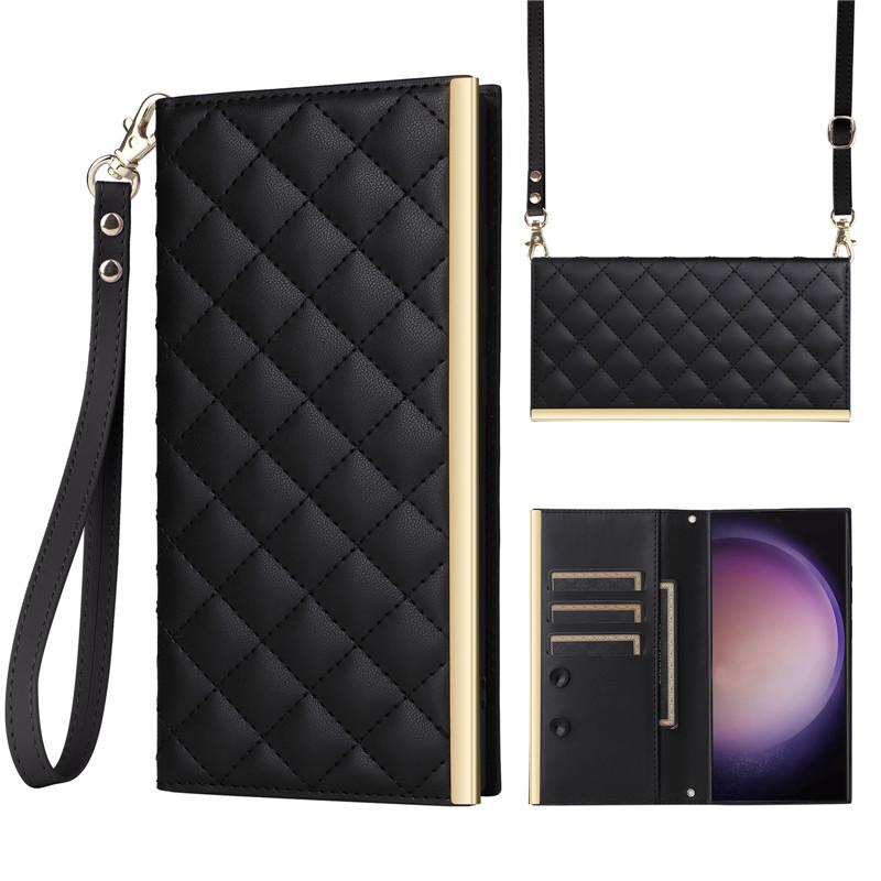 

Crossbody Leather Wallet Card Phone Case for Samsung Galaxy S25 Edge S24 Plus S23 FE S22 Ultra S21 S20 S10 Lanyard Flip Cover Samsung S25 FE