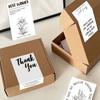 50PCS White Thank You for Your Order Stickers Commodity Packaging for Small Business Flower Sealing Labels 5.4*9cm Gift Wrapping