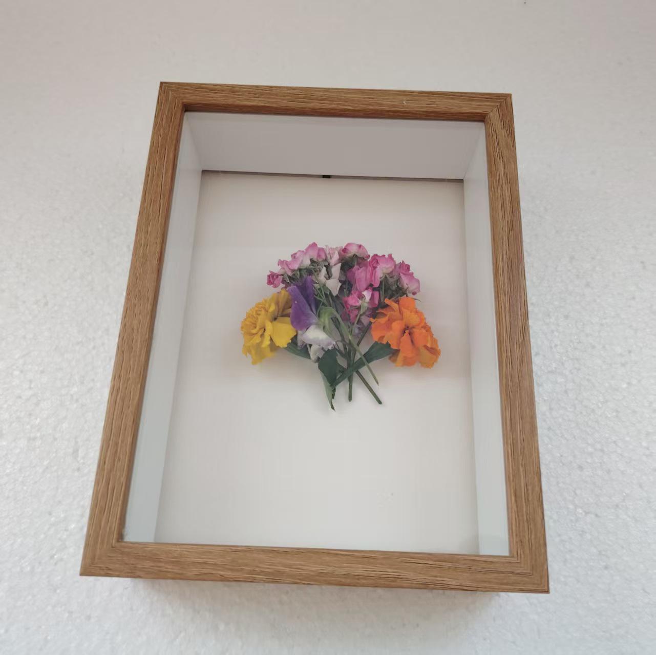

3D Полая Роза Фоторамка: Настольное зеркало ручной работы DIY с сухоцветами - Идеально для подарков на день рождения. 6-inch (10*15) hollow 3cm