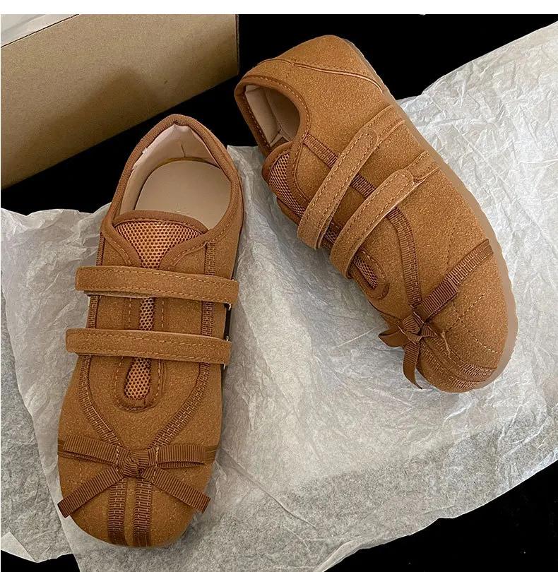 Fashion Shoes for Woman Flats Soft Sole Bow-Knot New Dress Spring Summer Ballerinas Women's Shoes Retro Butterfly Leisure Mary Jane Shoe