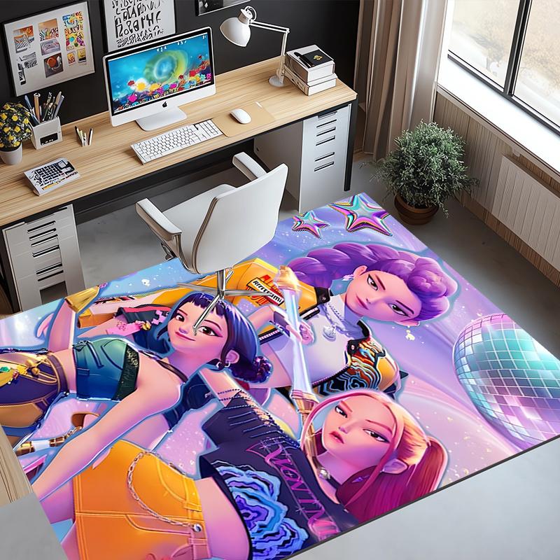 K Pattern Rug, Indoor/Outdoor Mat, for Picnic, Gameroom, Bedroom, Office, Living Room, Home Decor Carpet, Birthday Gift