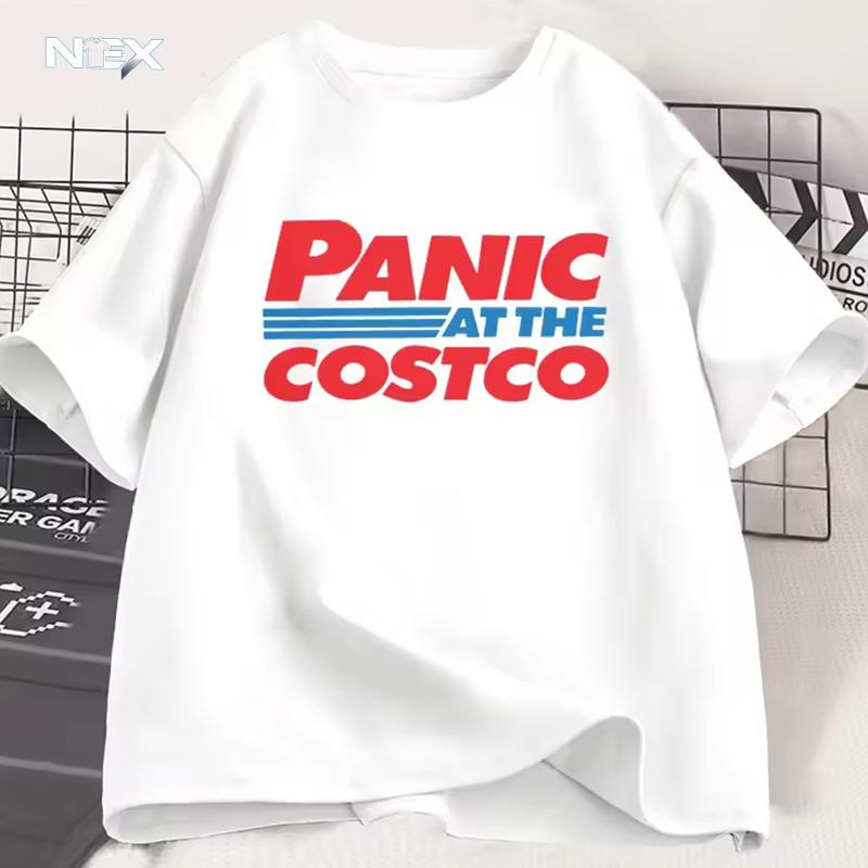 

Паника в Costco Графические футболки Футболка для любителей Costco мужская мода Оверсайз хлопковая футболка Уличная одежда Футболка Мужская одежда Футболка S чёрный