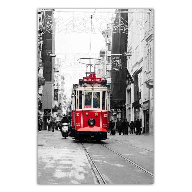 Nordic City Landscape Fashion Canvas Painting World Famous City Street View Poster Office Living Room Home Decoration Mural No Frame