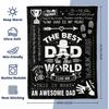 1Pc Father's Day Blanket Gifts The Best DAD In The World Birthday Gifts From Daughter/Son Valentines Day Presents For Father