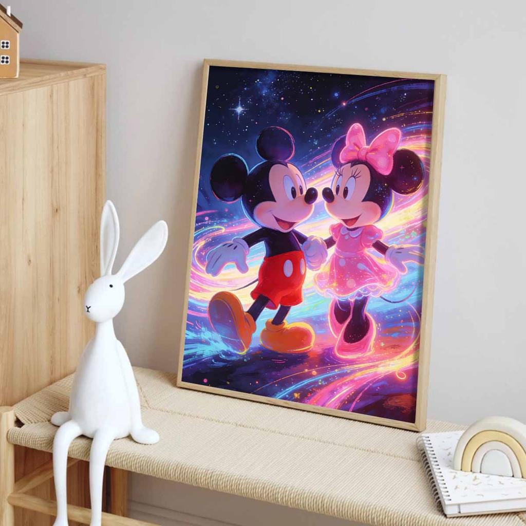 Disney Diamond Art Painting Kit Mickey Minnie Love Home Wall Decor Handmade Gift Idea