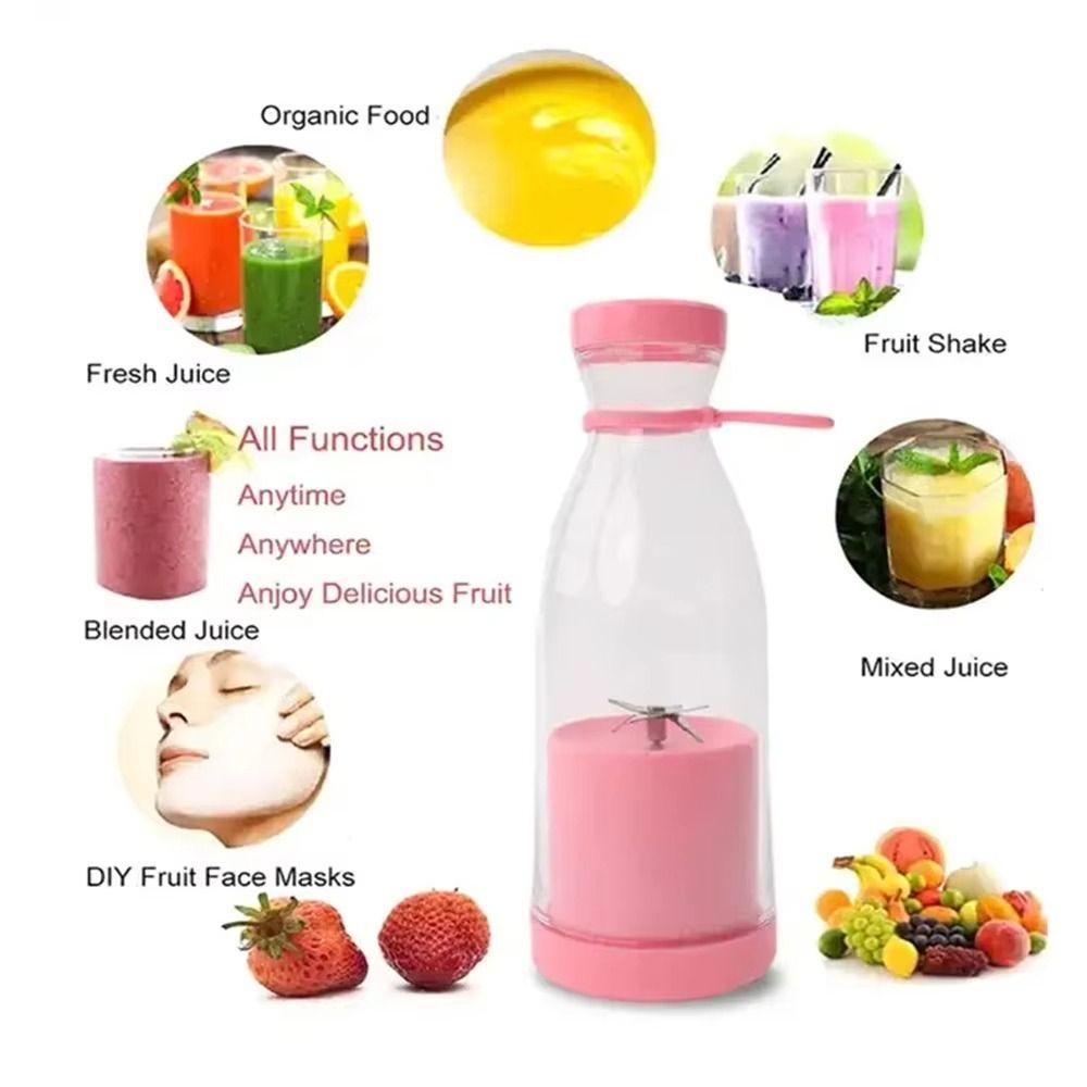 Rechargeable Electric Fruit Blender 420ML Juicers Bottle Practical Smoothie Maker Travel