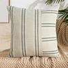 Pillow Case Polyester Cotton Beige with Color Stitching Perfectly for Sofa Bedroom Office Chair Decoration Pillowcase