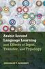 The Arabic Second Language Learning and Effects of Input, Transfer, and Typology Book