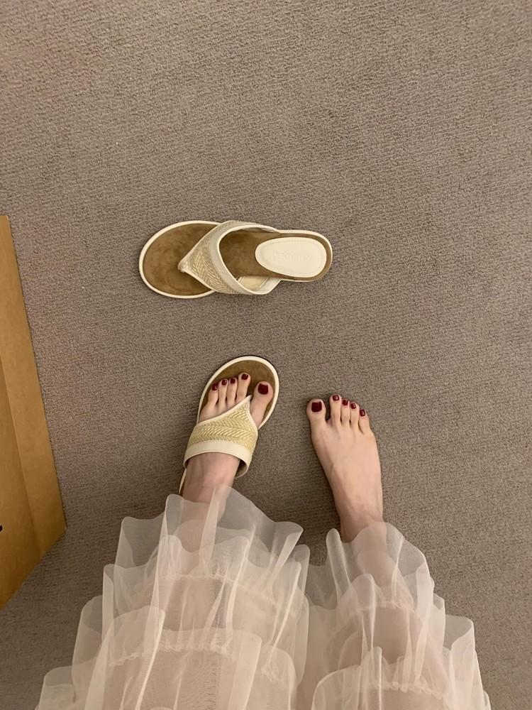 

Fairy wind flip-flops shoes female outer wear 2025 new versatile skirt seaside beach cool slippers 35