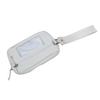 Women's Keychain Wallet The Wallet Zip Waterproof Nylon Card Wallet Pouch Wristlet Zip Card Case With Clear ID Window