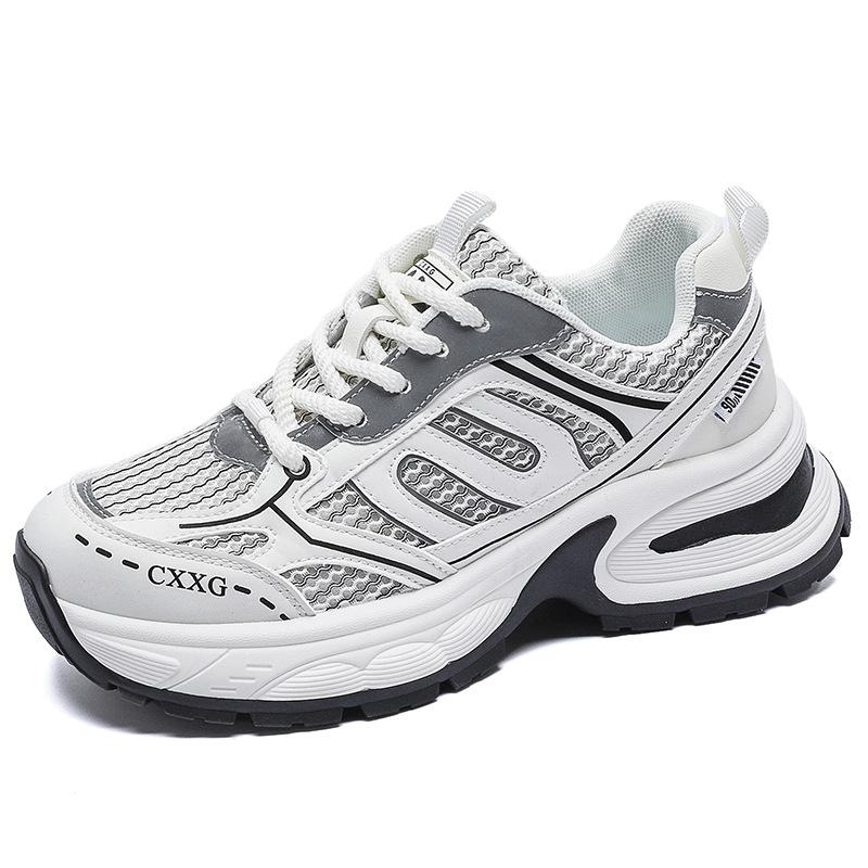 

Обувь для папы, женская летняя летающая плетеная дышащая спортивная обувь на платформе, универсальная повседневная женская обувь 40 белый