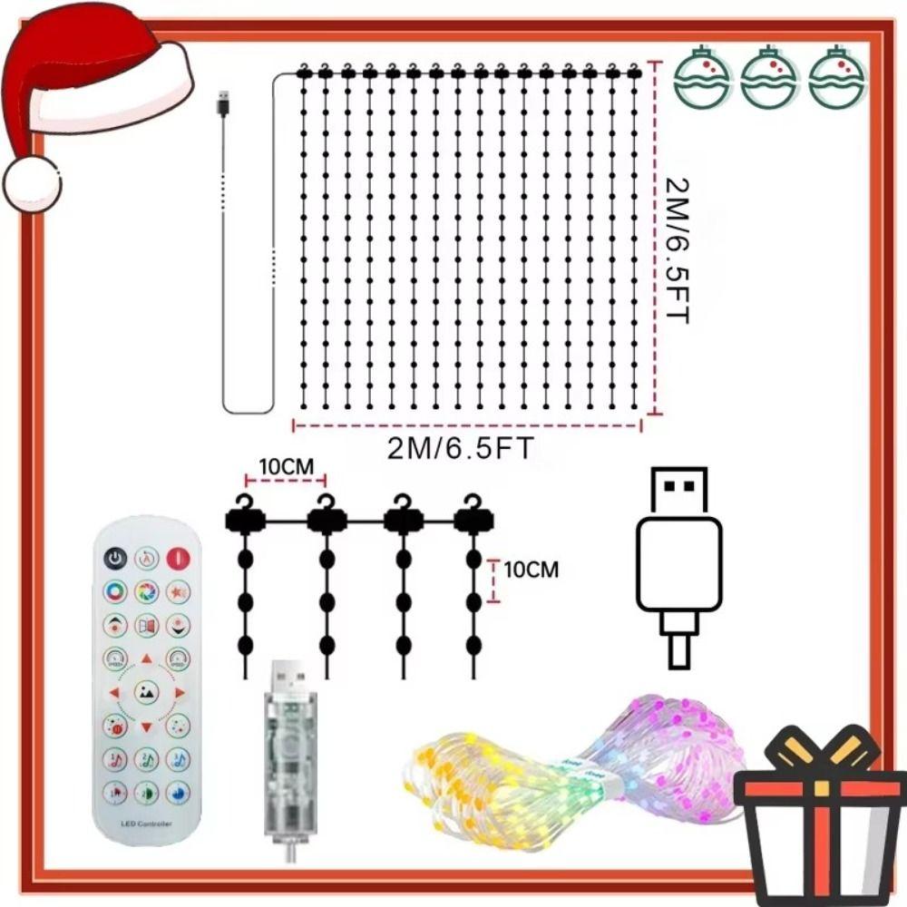 DIY Pattern Fairy String Lights APP Controlled Smart Lights RGB Pixel Lights  Window Decor