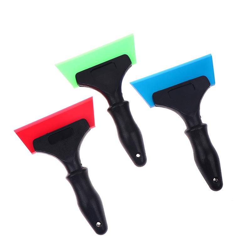 Rubber Scraper For Car Glass Plastic Handle Squeegee Window Tint Tool Water Wiper Mirror Cleaning Water Blade Car Accessories
