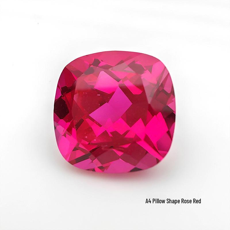 Aocai Bao Shi Lab-Grown Ruby Precision-Cut Loose Stone, AGL Certified Mainstone for Jewelry.