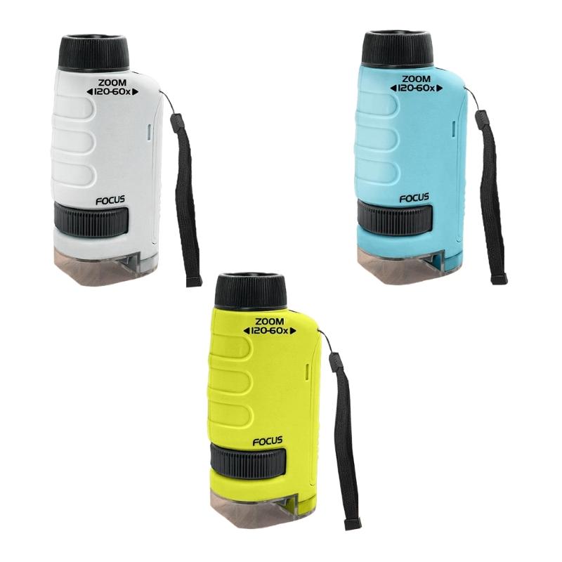 Mini Microscope Toy with LED Light 200X 600X 1200X Magnification Suitable for Kids Student Adults Science Exploration