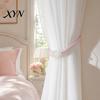 Quick Curtain Holders 1 Pair Faux Pearl Tiebacks, Elegant Beaded Holdbacks, Secure Fasteners Woven Rope Decorative Drapery for Living Room Bedroom