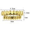 Gold Silver Plated HIP HOP Teeth Grillz Top & Bottom Grills Set With Silicone Real Shiny Vampire Tooth Sets