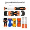 1 Set Glue Removal Cleaning Tool Set With Anti Slip Handles Replaceable Blades For Home Car Sticker Removing Window Cleaning