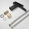 BAKALA Basin Sink Bathroom Faucet Deck Mounted Hot Cold Water Basin Mixer Taps Matte Black Lavatory Sink Tap Crane