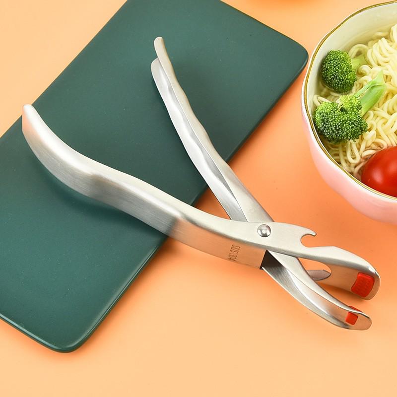 304 Stainless Steel Silicone Non-Slip Anti-Scald Bowl and Plate Lifter