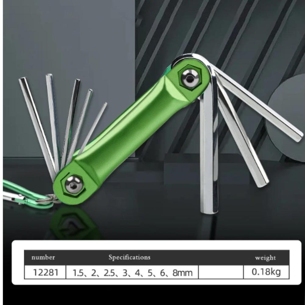 Metric Allen Key Folding Tool Collapsible Design Portable Tool Hexagonal Wrench Set  E-Scooter