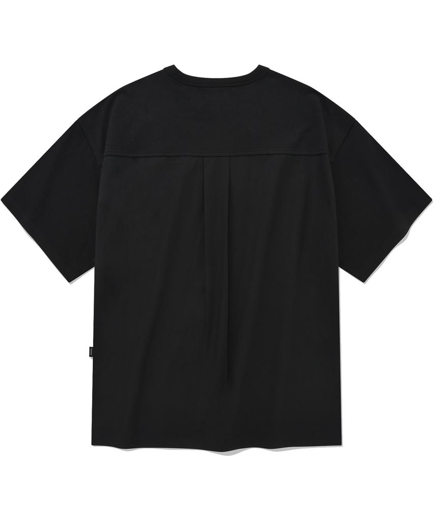COVERNAT Woven Mix T-Shirt Black