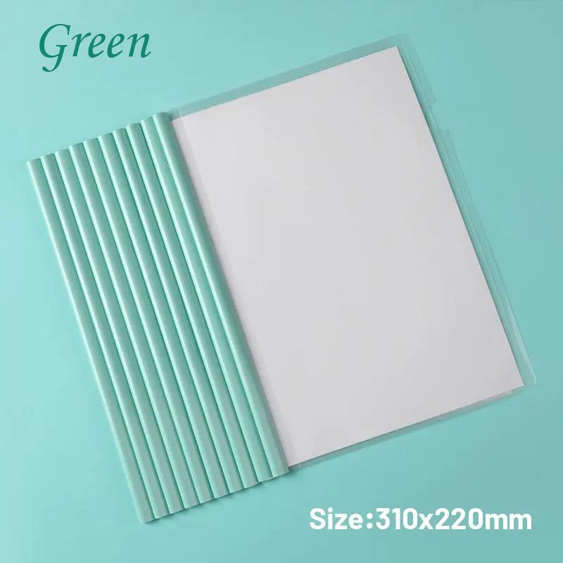 A4 Morandi Color Water Drop Rod Clip File Folder Pull Rod Clip File Folder Large Capacity Student Information Storage Book Quality