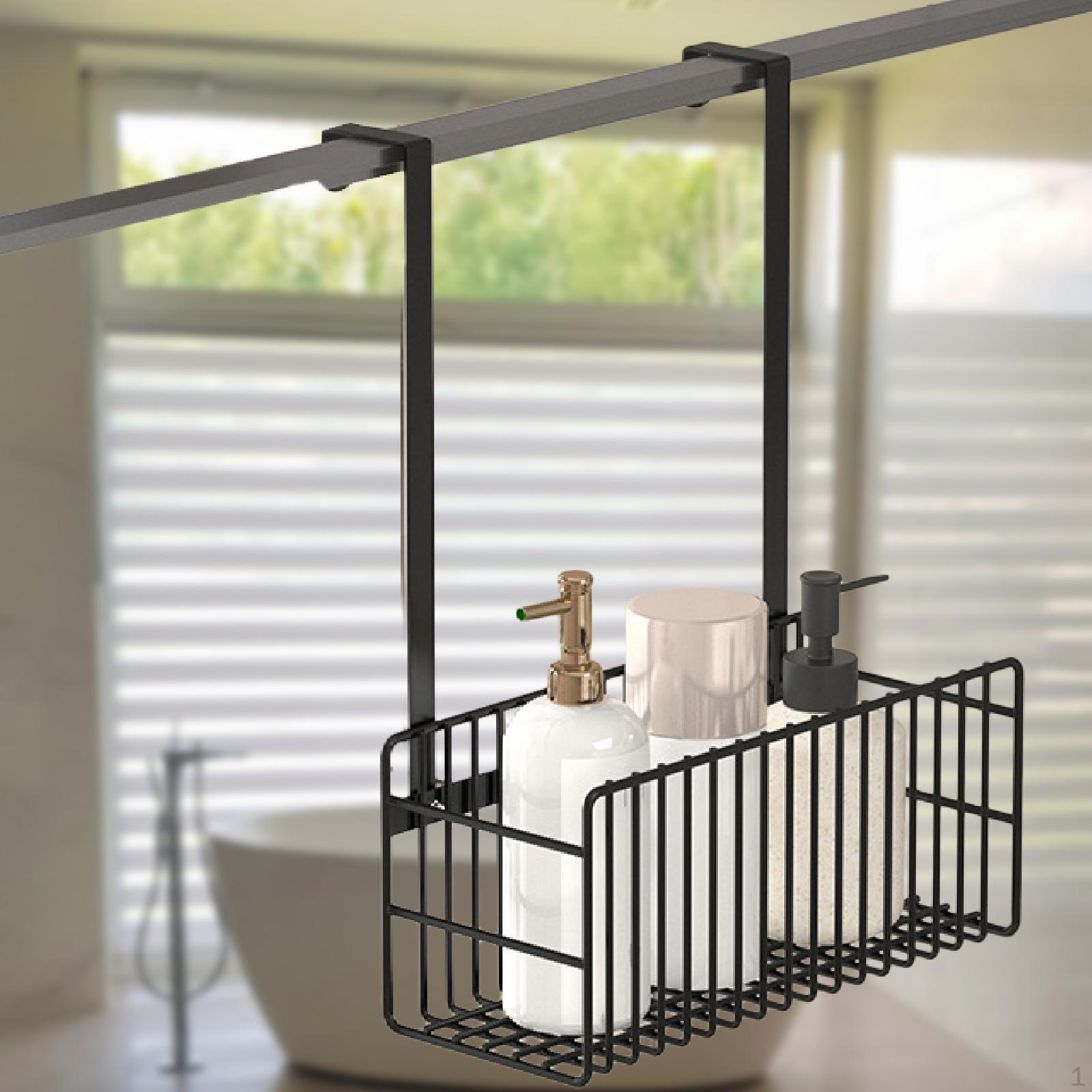 

Подвесная корзина для душа на дверь, Легкая установка, Стеллаж для хранения, Органайзер для ванной комнаты для прачечной