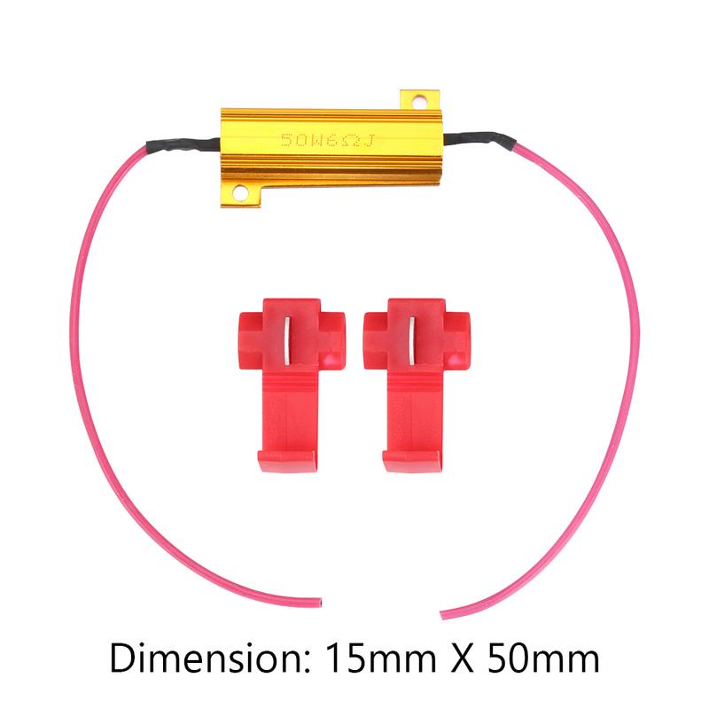 Newest 50W 6 ohm Load Resistor Fix LED Bulb Fast Hyper Flash Turn Signal Blink LED Error Wiring Resistance Car Accessories
