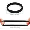 5cm Large Black Seamless Elastic Hair Tie - Durable & Gentle on Hair